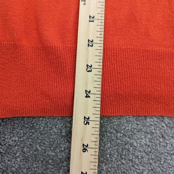 JACOB ruffled neck orange sweater women's size Small - Picture 8 of 8